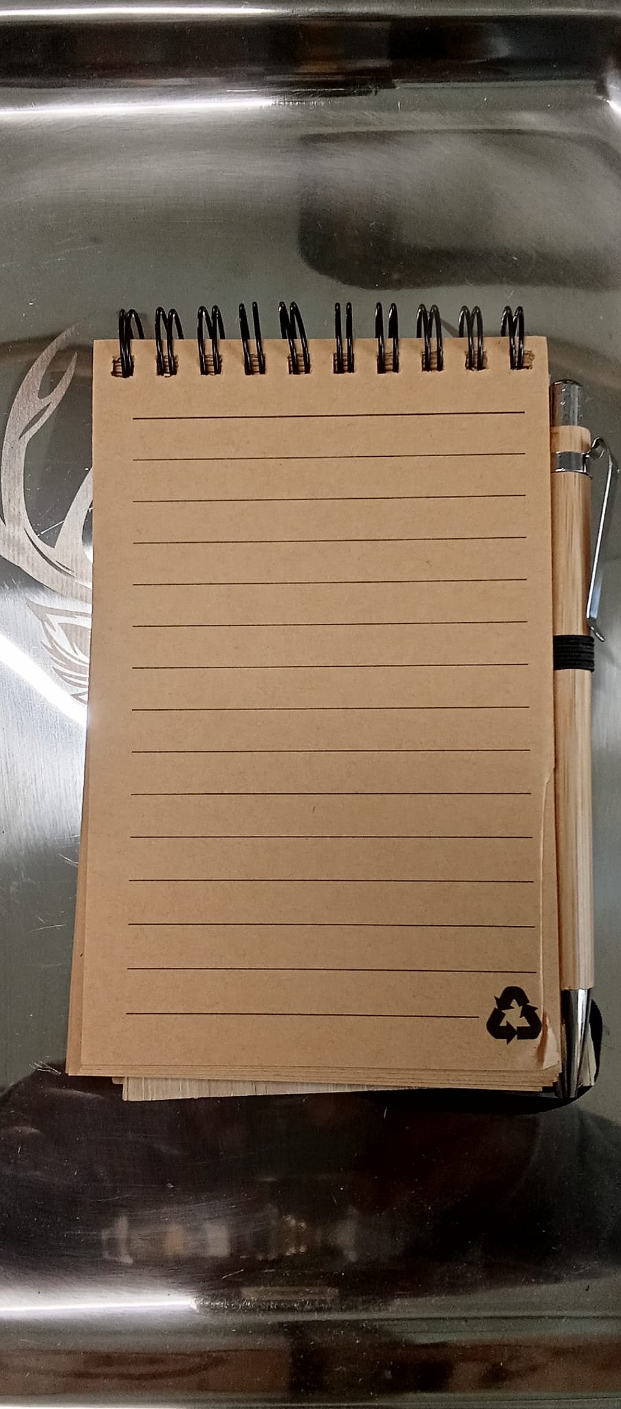 Carnet A6 en contreplaqué de bambou gravé – Chouette